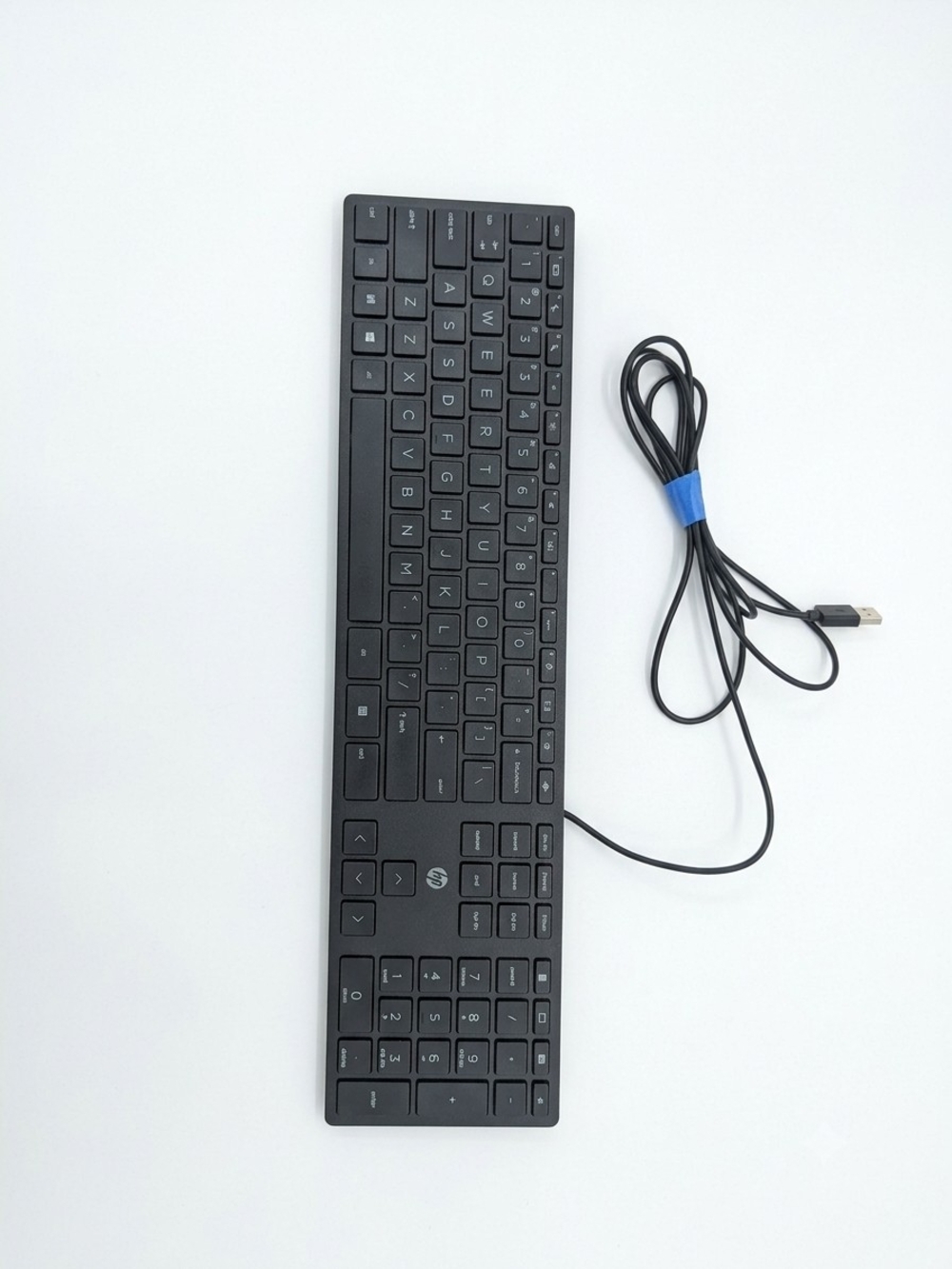 HP Wired Desktop 320K USB Keyboard - Low Profile Black